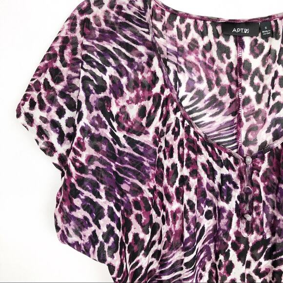 Apt. 9 Women’s Animal Print Blouse Size Small - Picture 5 of 7